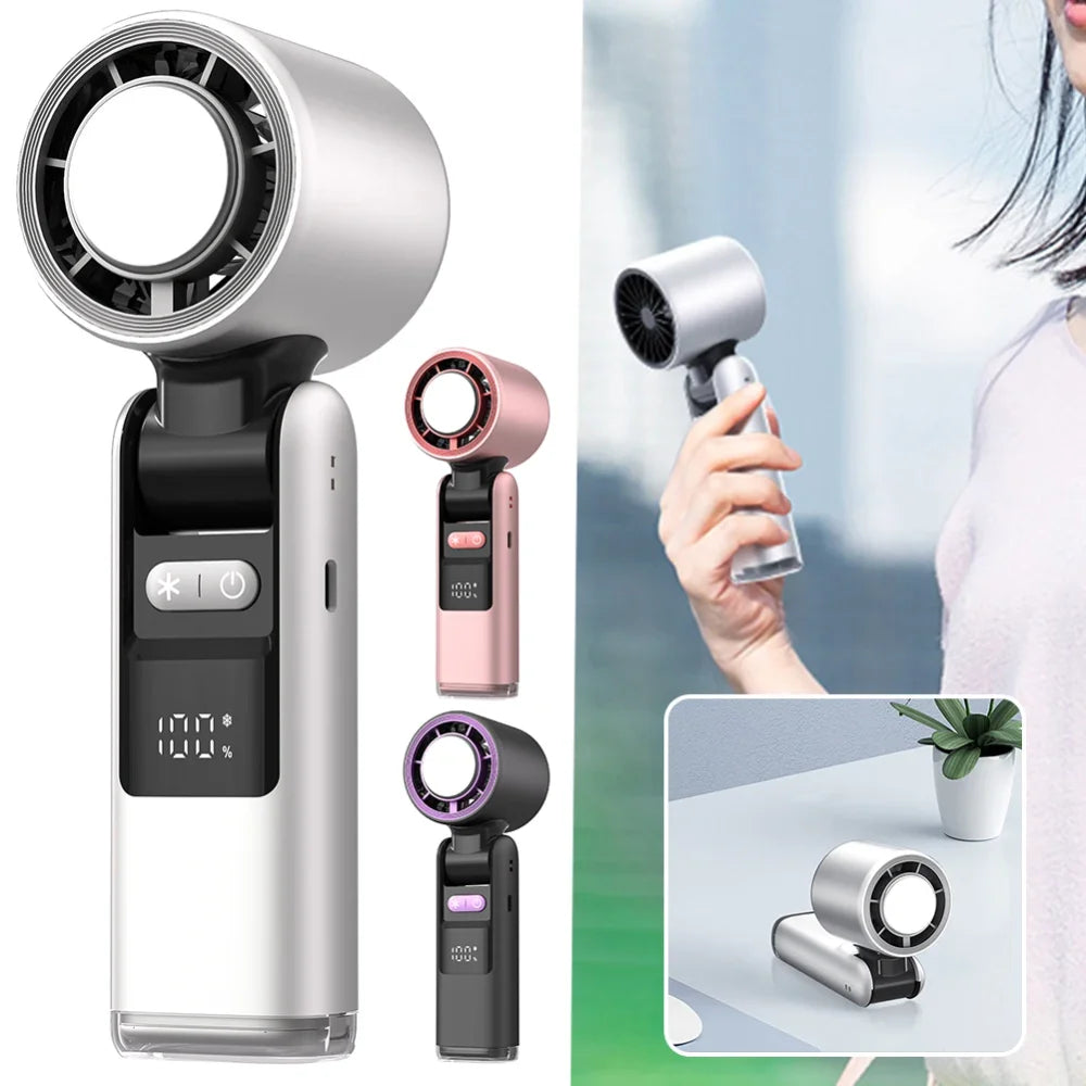 Super Mini Turbo Fan 100 Levels (USB Powered Digital Display for Outdoor Camping Office Dorm)