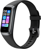 Keep Health Fitness Trackers for Women Men Amoled Step Counter for Android&Ios Alarm Stopwatch Fitness Tracker with Heart Rate Blood Pressure Monitor Calories Burned IP68 Waterproof Step Tracker Watch
