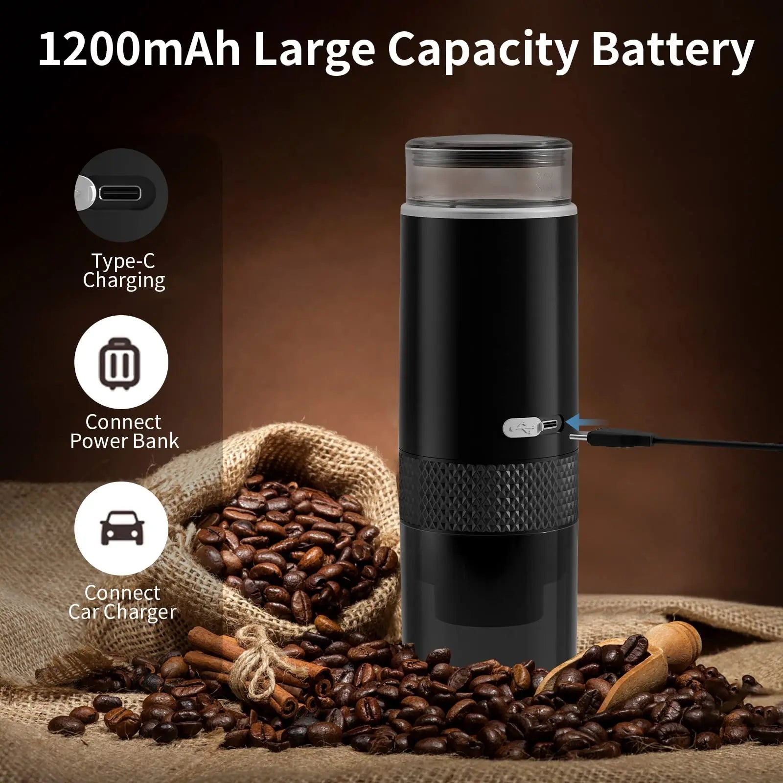 2025 New Portable Coffee Machine / Fit for Coffee Powder and Coffee Capsul